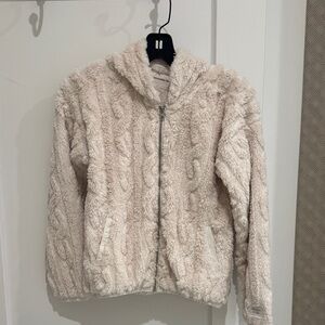 Abercrombie Kids Cream Fleece Hoodie size 9-10 NEW
